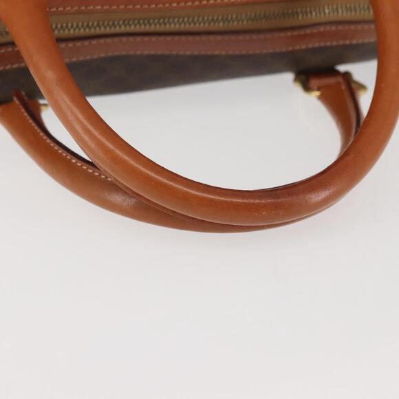 CELINE Macadam Canvas Boston Bag Pvc Brown Gold - Picture 7 of 12